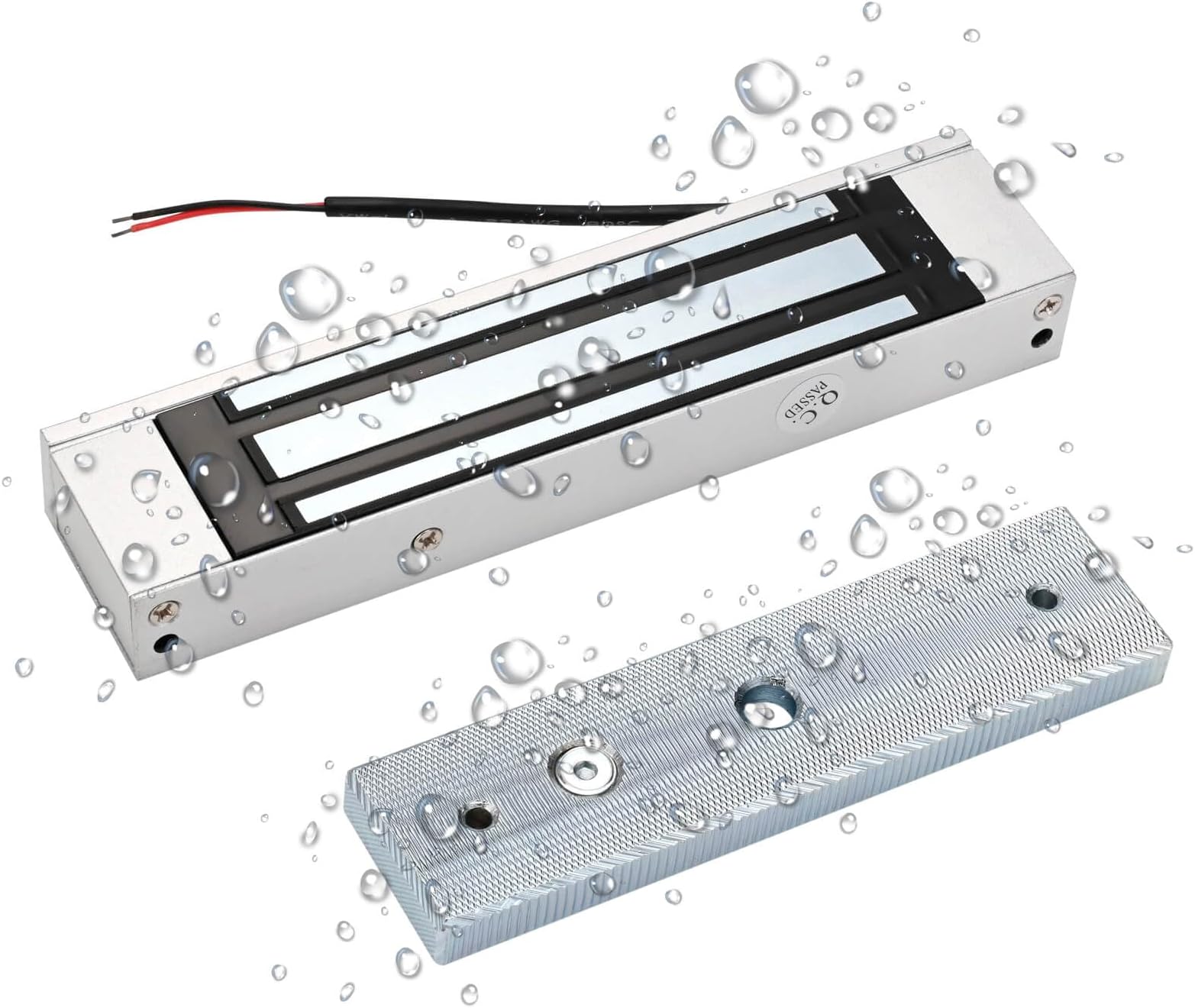 Electromagnetic Lock Waterproof 350LBS 180KG Holding Force Electric Magnetic Door Lock 12V Fail Safe NC Mode for Access Control System