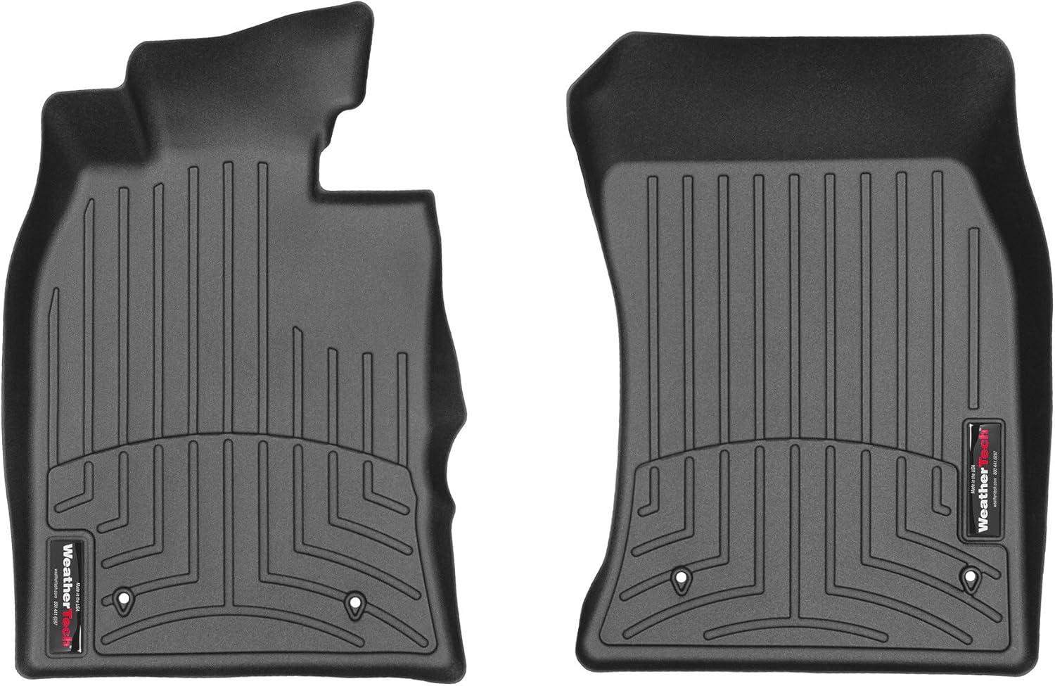 WeatherTech Custom Fit FloorLiners for MINI Cooper, Cooper, Cooper - 1st Row (441371), Black