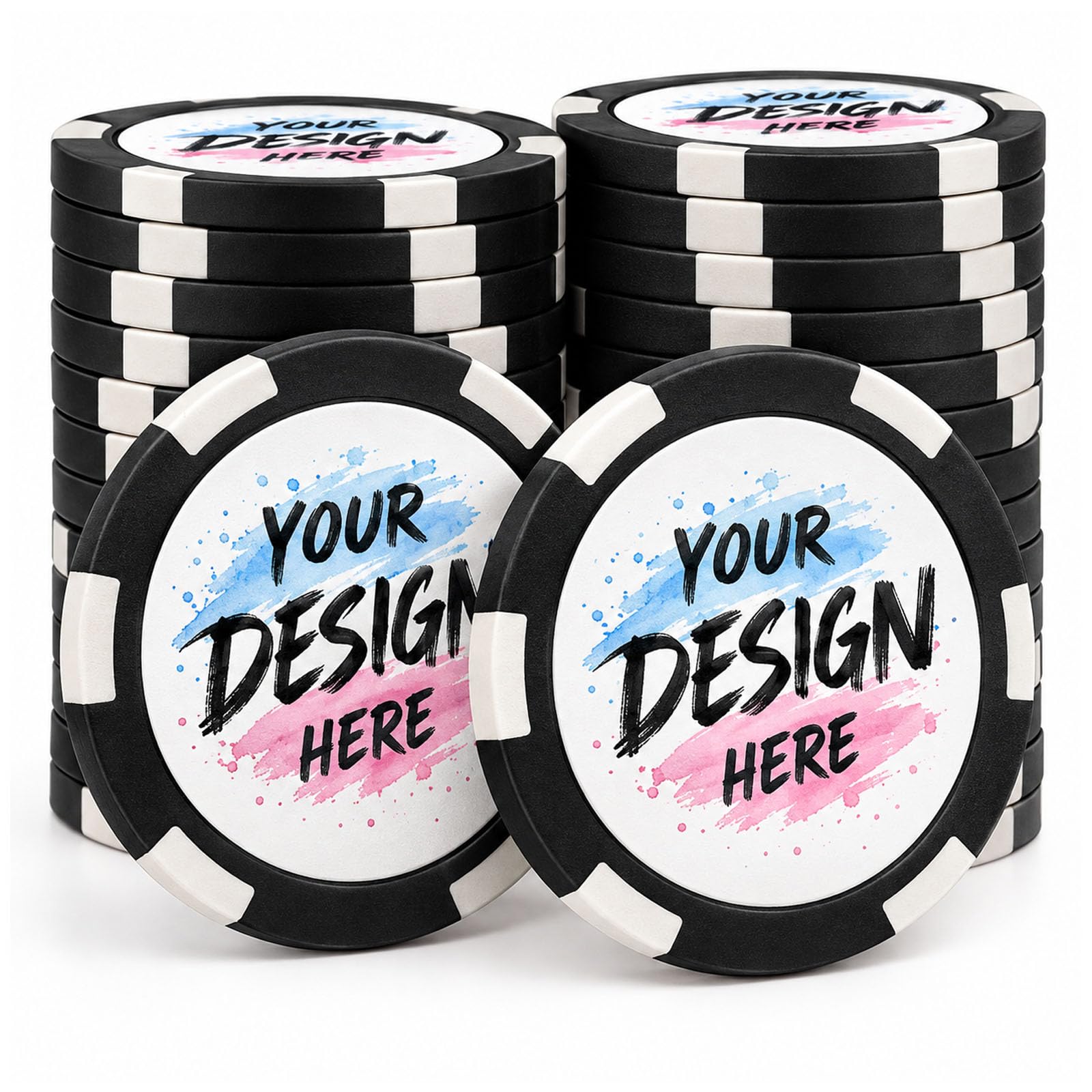 Set da 100 Gettoni da Poker Personalizzati con Logo, Foto o Testo