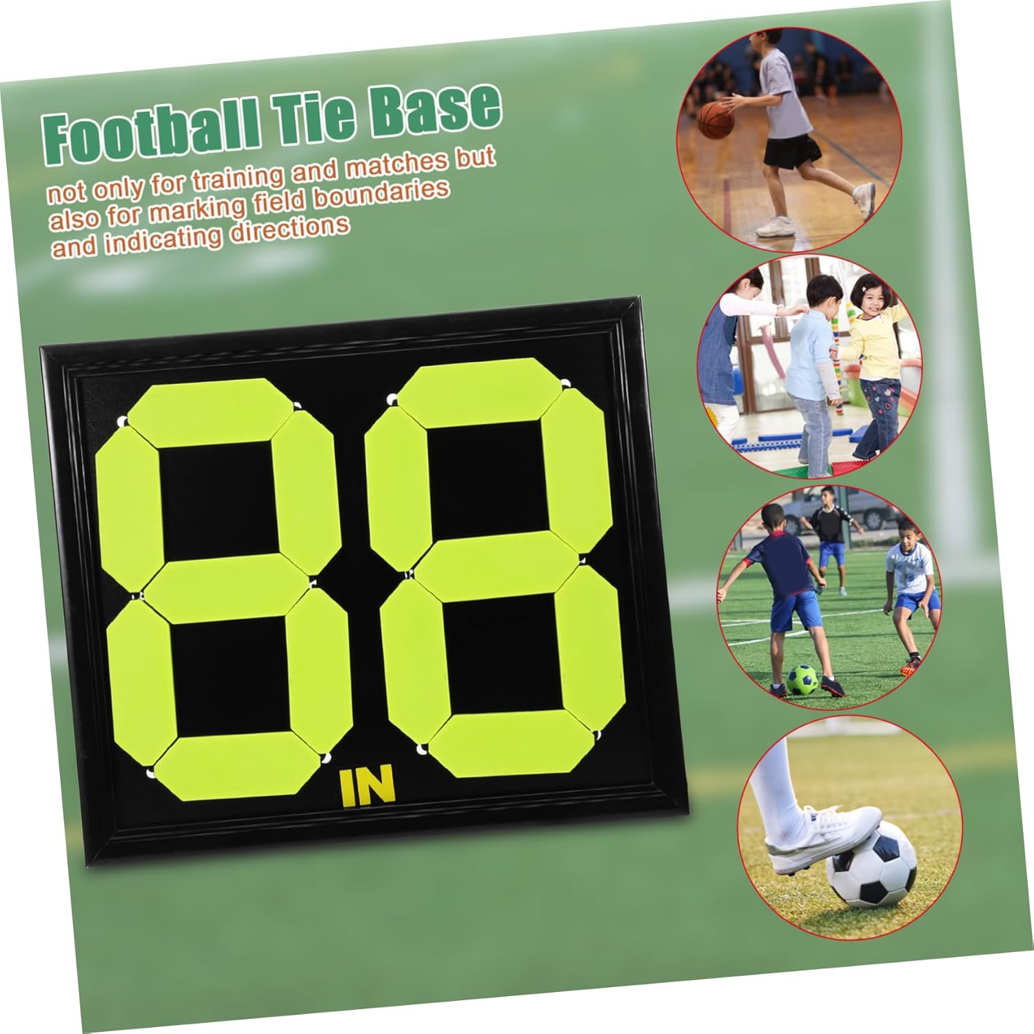 Handheld Soccer Substitution Board Fluorescent Manual Display for Referees Lightweight and Portable Numbers for Football and Team Sports