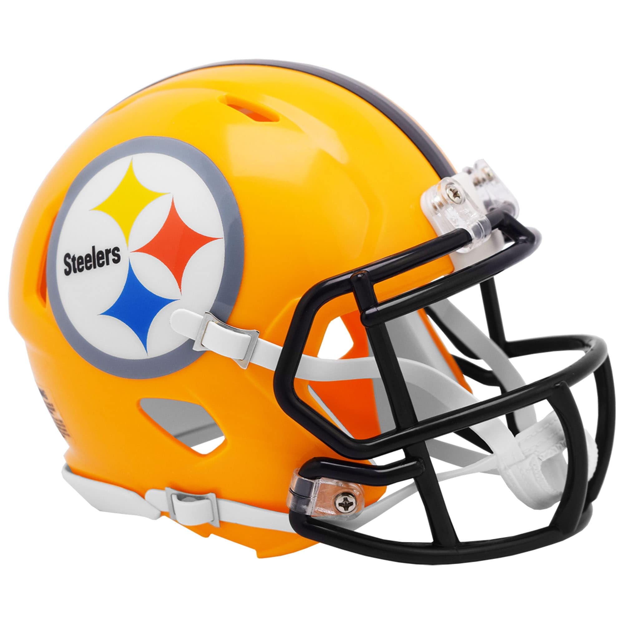 Riddell Pittsburgh Steelers Gold Throwback Speed Mini Helmet : Sports & Outdoors