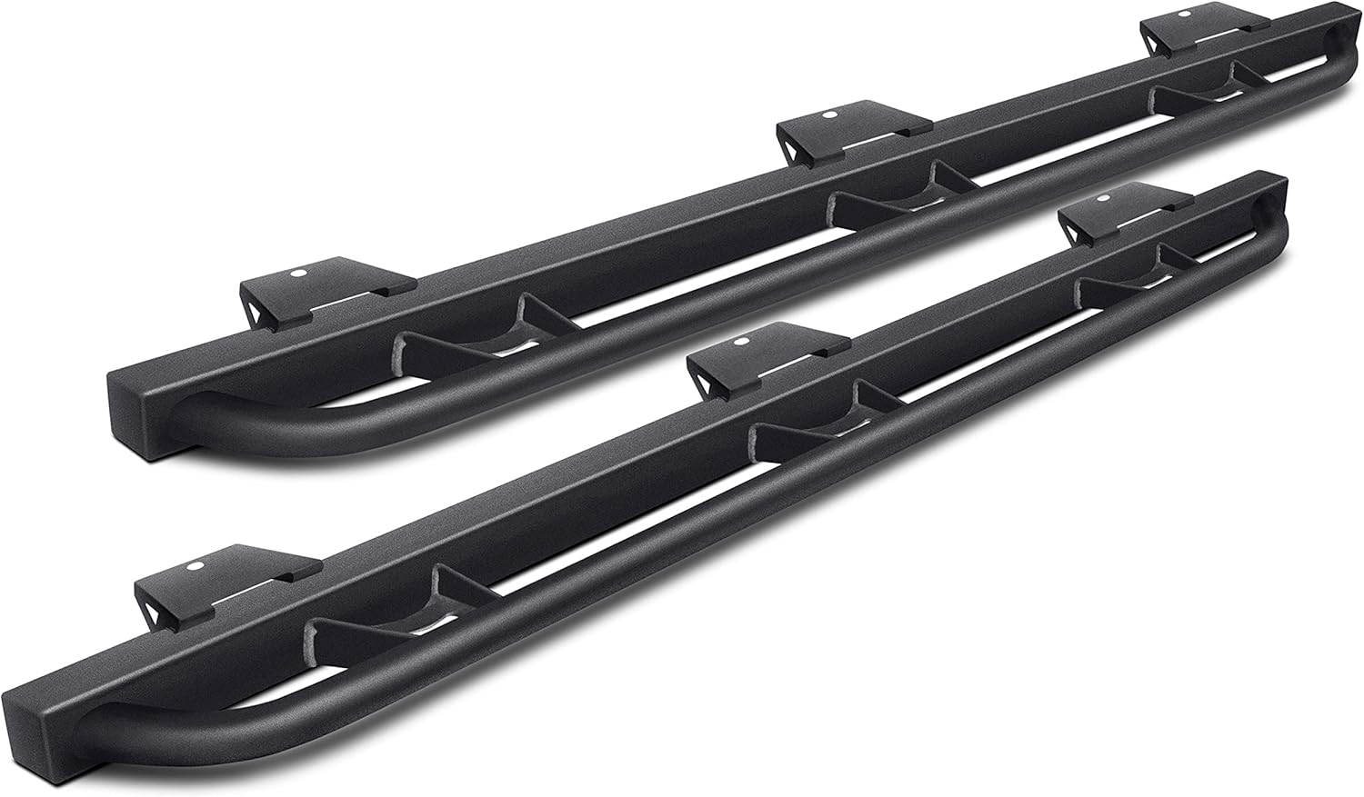 RealTruck Trail Sliders for Ford Bronco | Full Length, Heavy Duty 2" Tubing, Textured Black | TSF214B-TX | Fits 2021-2024 Ford Bronco 4 Door SUV, SRW Gas