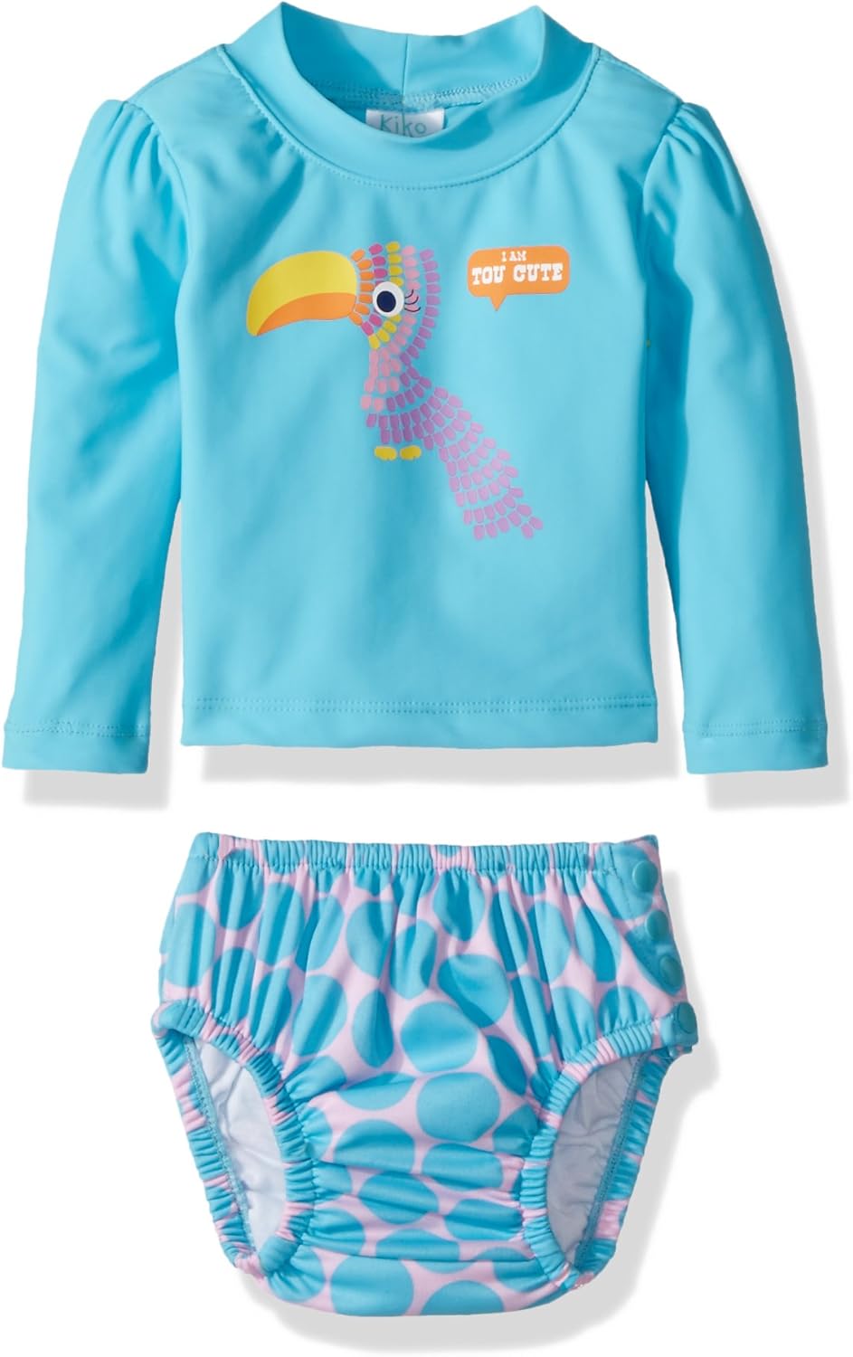 Kiko & Max Girls' Baby Rashguard and Diaper