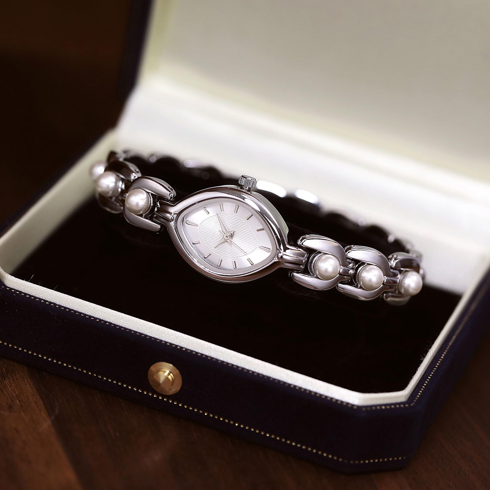 Lot de 2 Montres à Quartz élégantes, élégantes, à Cadran Ovale, à la Mode, Formelles, pouvant être offertes en Cadeau aux Femmes