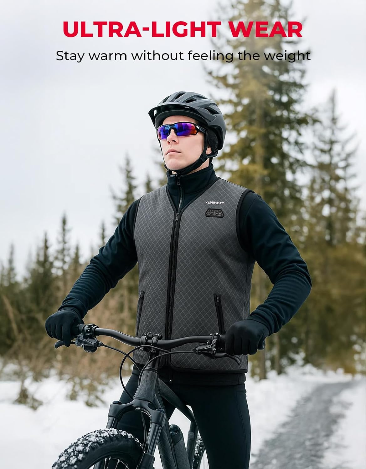 KEMIMOTO Heated Vest for Men, Electric Warming Vest for Hunting & Winter Sports (Battery Not Included) - Image 2