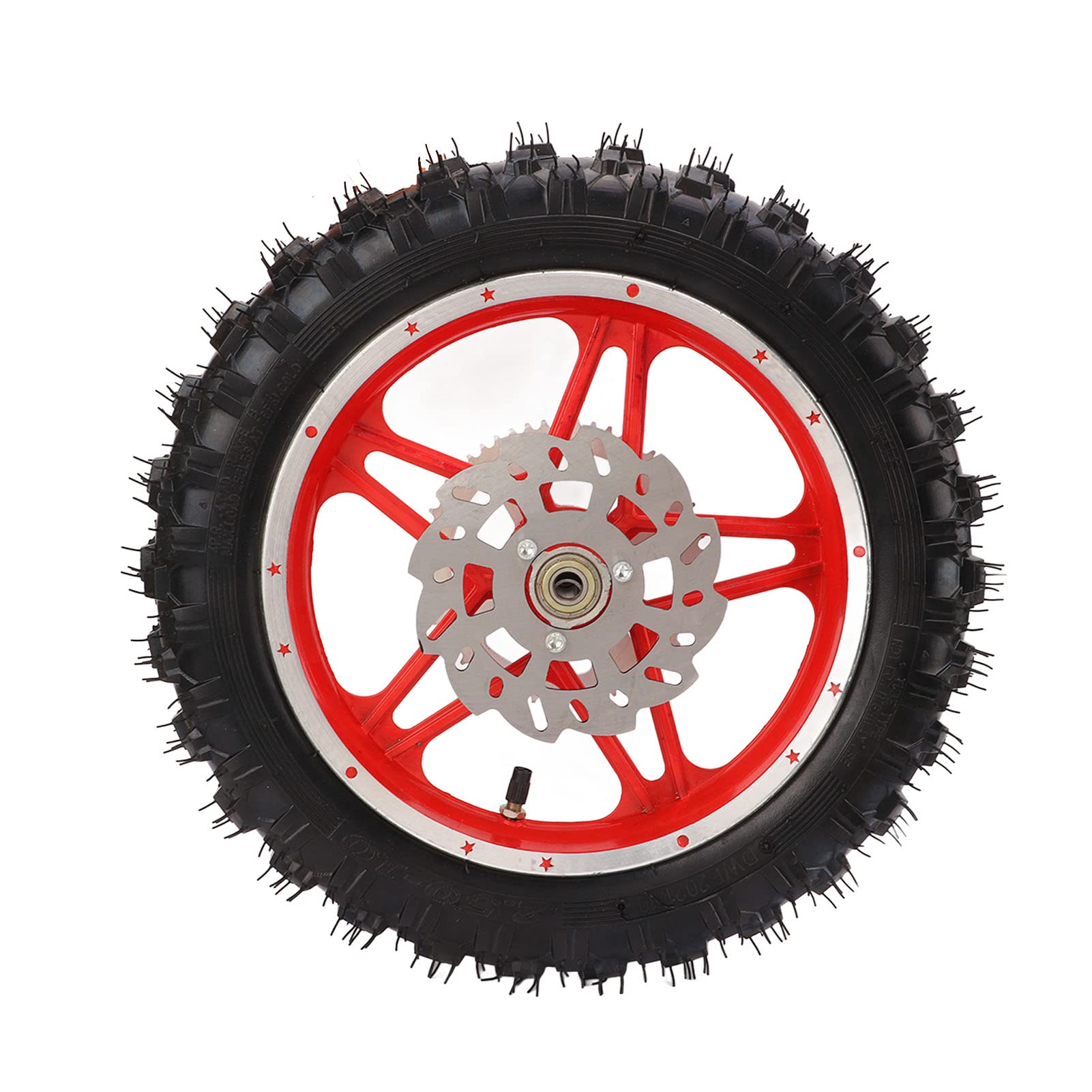 Pneus de Motocross pour Moto Tout-terrain 2,5 à 10 Pouces Ensemble de Pneu de Jante de Roue Arrière Antidérapant et Résistant à L'usure pour Motos Tout-terrain Dirt Pit Bikes