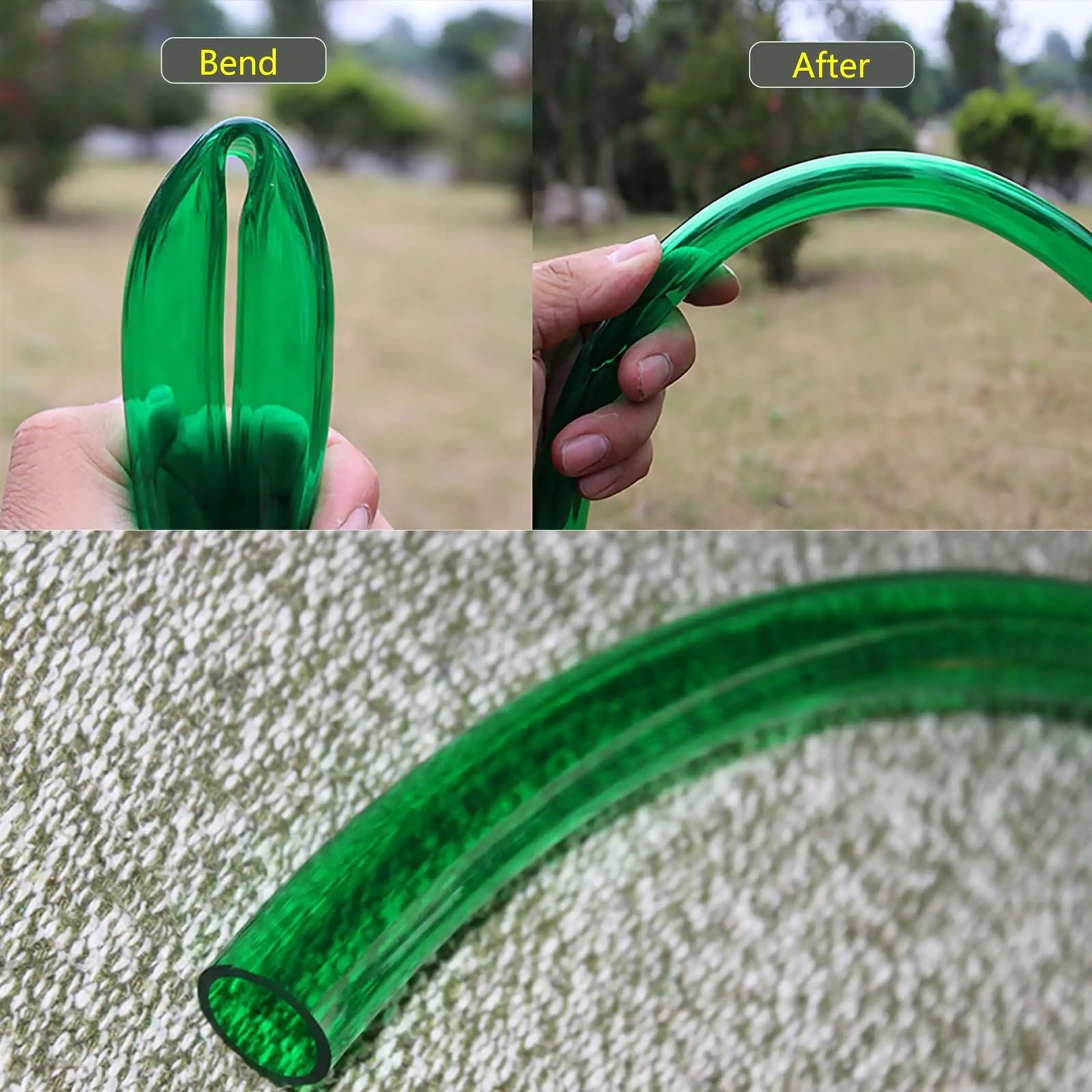 Pvc Schlauch Durchscheinendes grünes PVC-Aquariumpumpen-Wasserschlauchrohr(Green M05 Inner Dia 20mm,5m (16 feet))