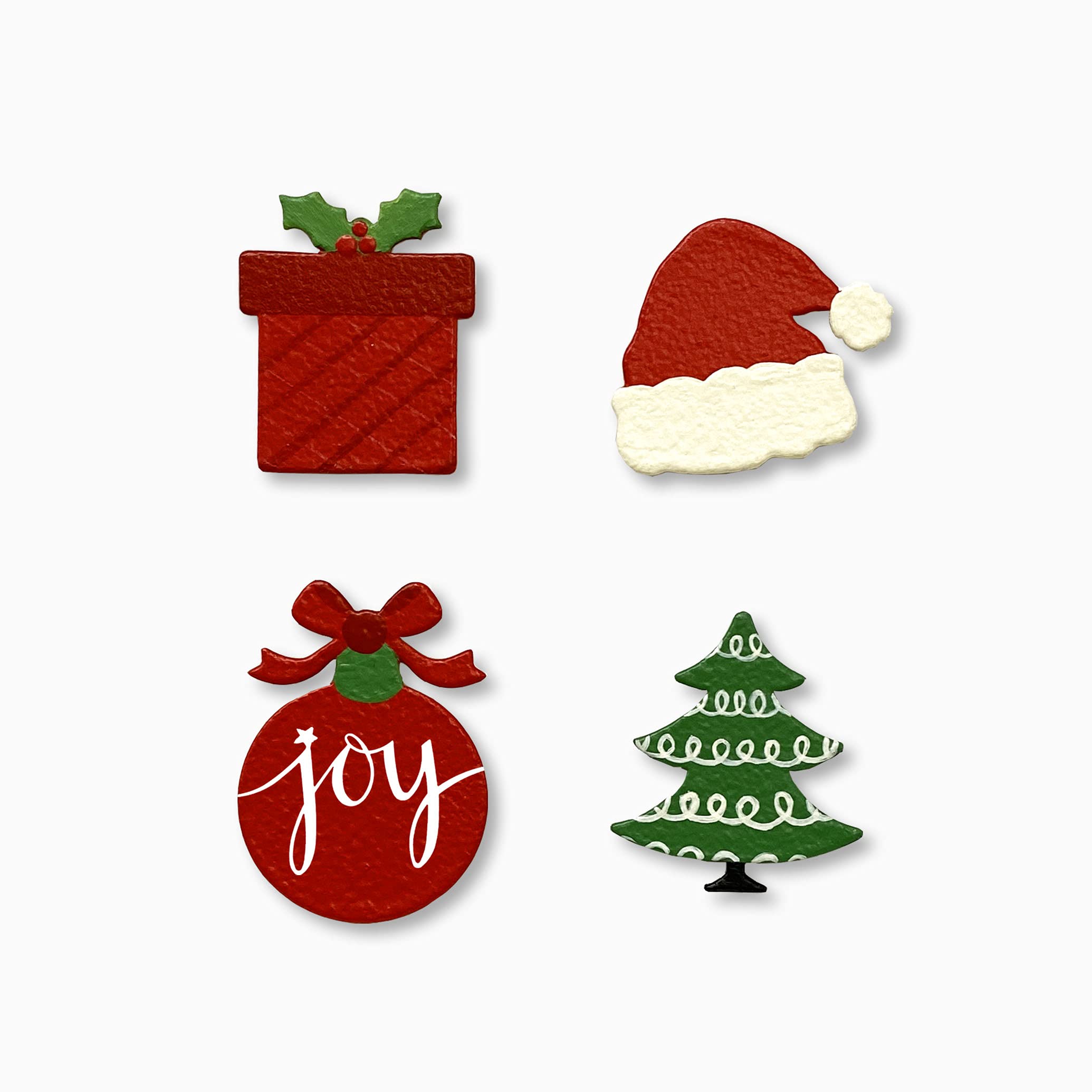 Brighten Your Life 27039m Red Joy Christmas Set of 4 Assorted Magnets