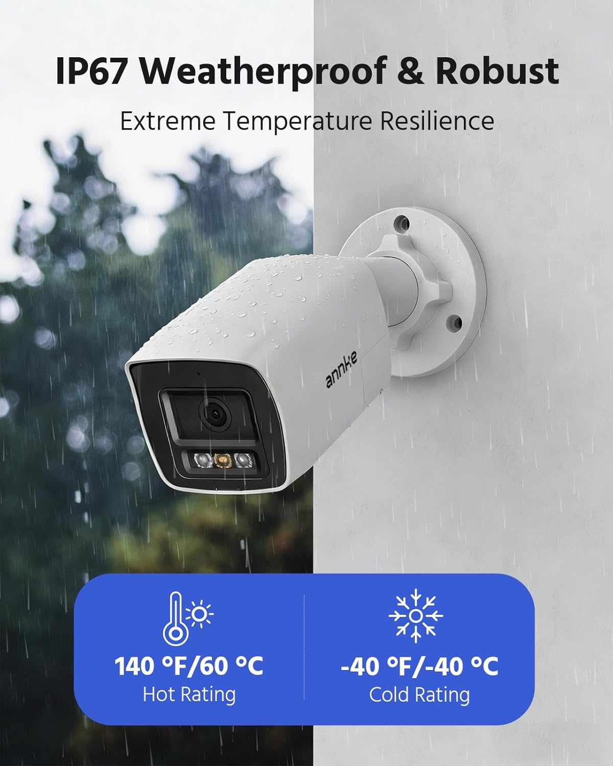 ANNKE 2MP Two-Way Audio Wired Security Camera, 4 Pack 1080P HD TVI Add-on Outdoor CCTV Analog Bullet Cameras, 2-Way Talk, Smart Dual Light, Color Night Vision, IP67, 3.6mm Lens, White