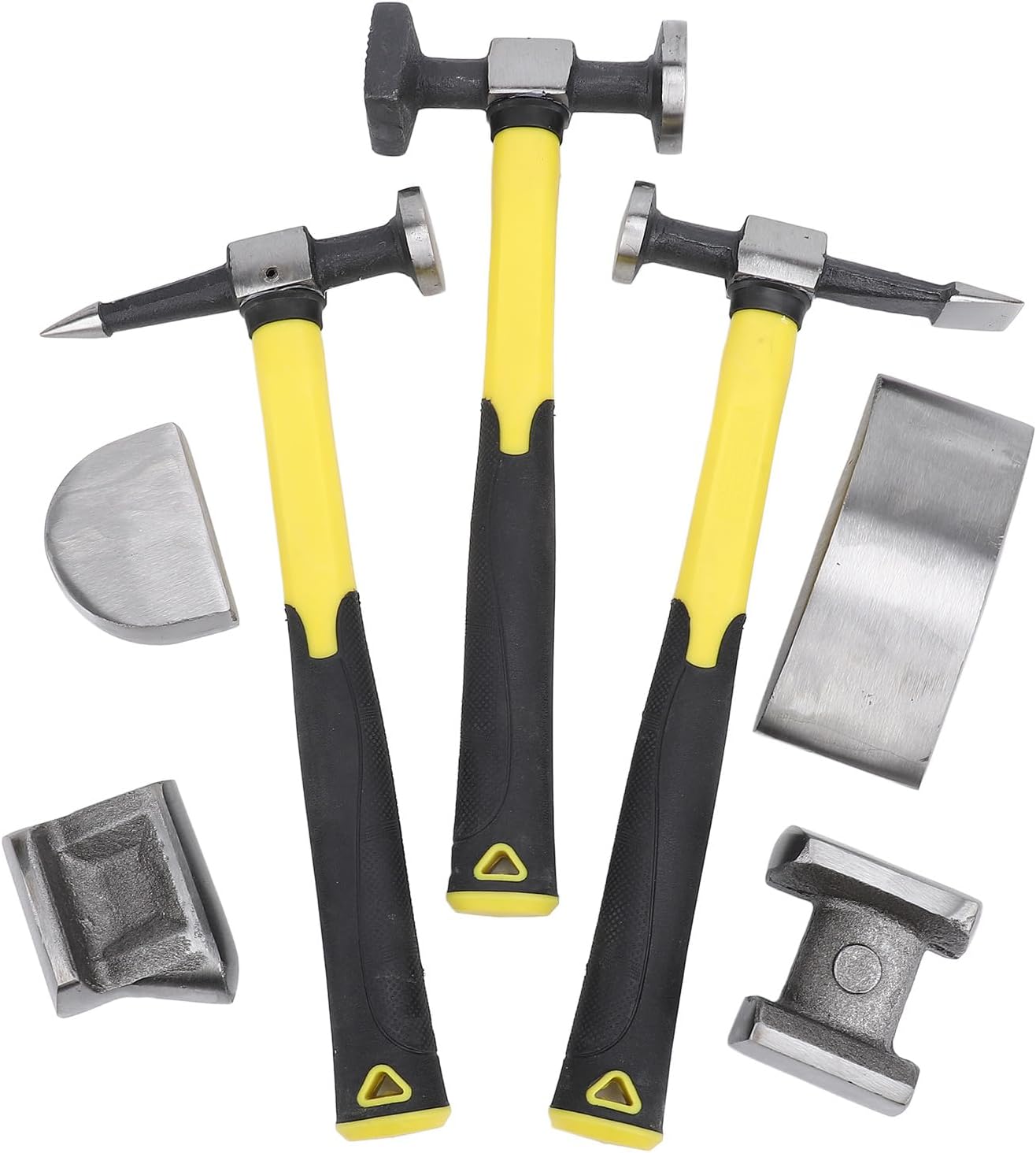 7PCS Auto Body Repair Kit, Carbon Steel Heavy Duty Hammer and Dolly Set for Car Truck Dent Repair with Storage Box