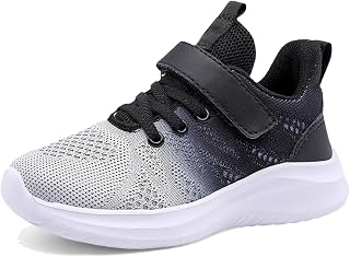 2025 Zapatillas Deportivas para niños Zapatos de fútbol Correr Cierre con Doble Ajustable iluminación LED Color sólido cómodo Casual Unisex