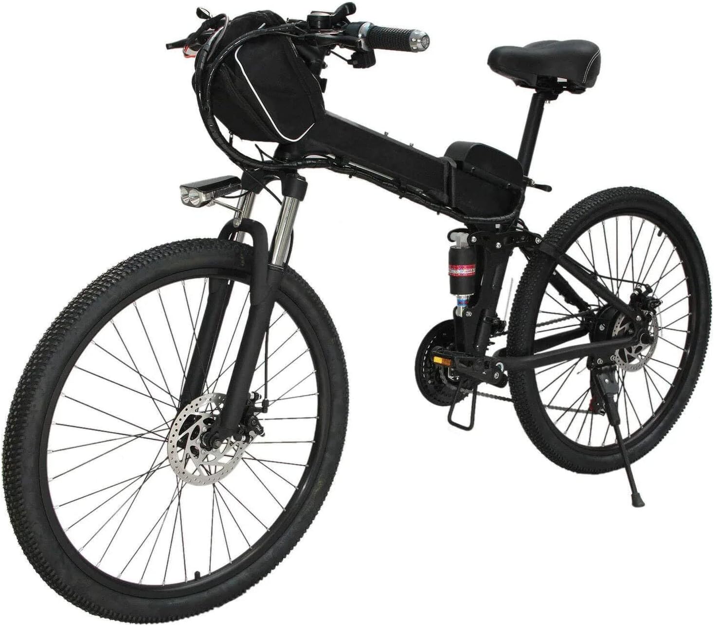Folding Electric Bike,28V 500W Electric Mountain Bike, 26" Electric