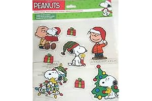 Peanuts Christmas Tree Scene Window Clings