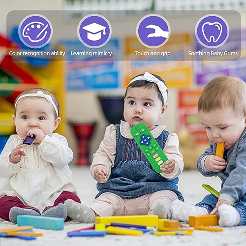 Miniatura 7 de Chuya Mordedor remoto de silicona para bebés Juguetes de dentición TV Juguete de mordedor remoto
