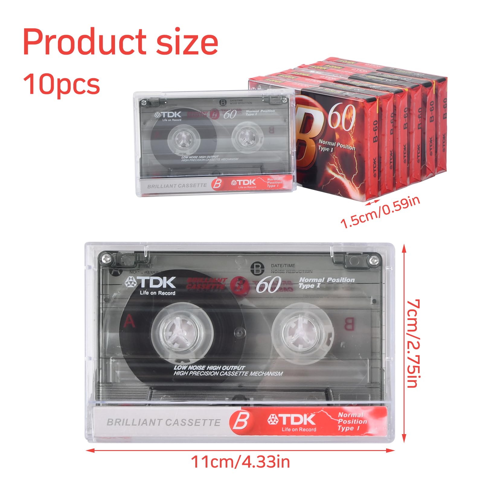 Cassettes Audio Vierges Haute Performance Faible Bruit pour Enregistrement Conférences Séminaires