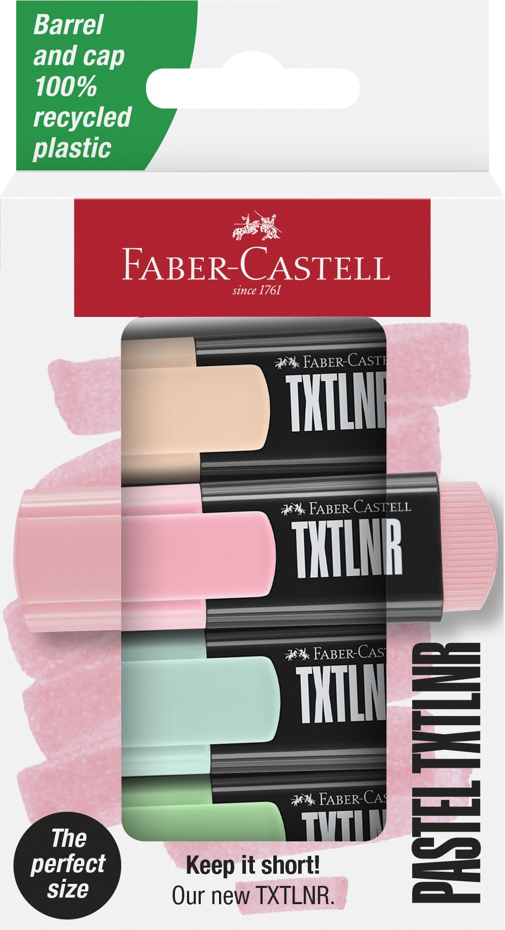 FABER-CASTELL Mini Textliner, Pastel 4x