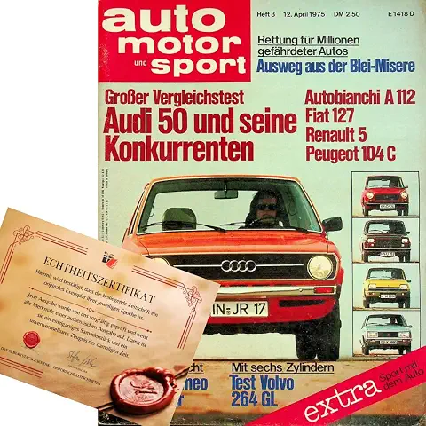 Original-Autozeitschrift aus seinem Geburtsjahr