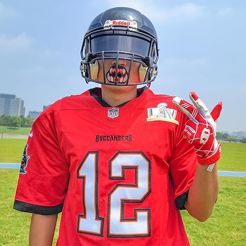 Miniatura 6 de LeCool Protector bucal de fútbol con correa conectada, 3D Beast Chrome, protector bucal para adultos y jóvenes, pieza para deportes para máximo