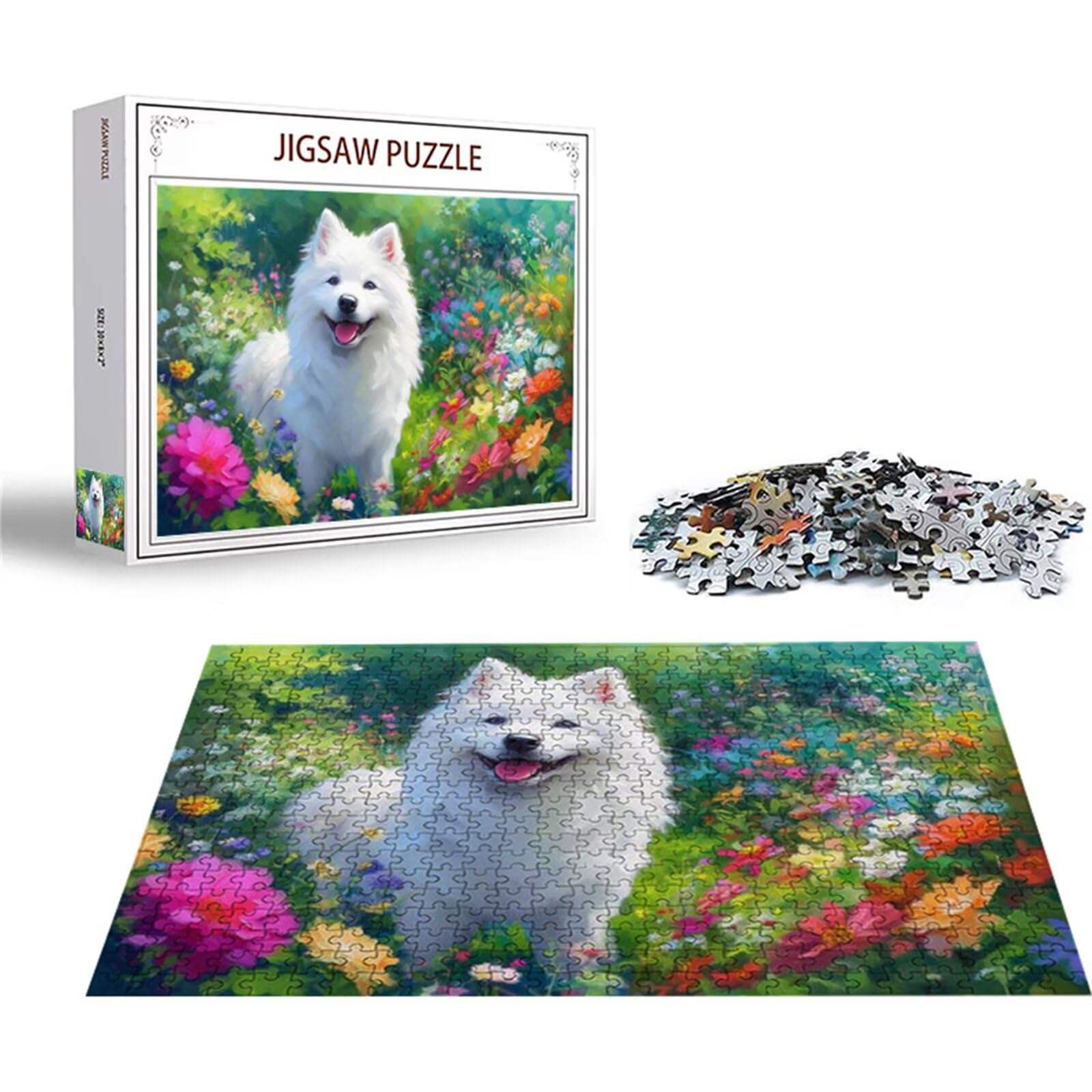 Puzzle 2000 sztuk puzzle dla psów kwiat drewniane układanki, klasyczne dla dorosłych diY gra wyzwanie idealnie pasują między nimi literami z tyłu Wysokiej jakości układanki dla dzieci i dorosłych wiek