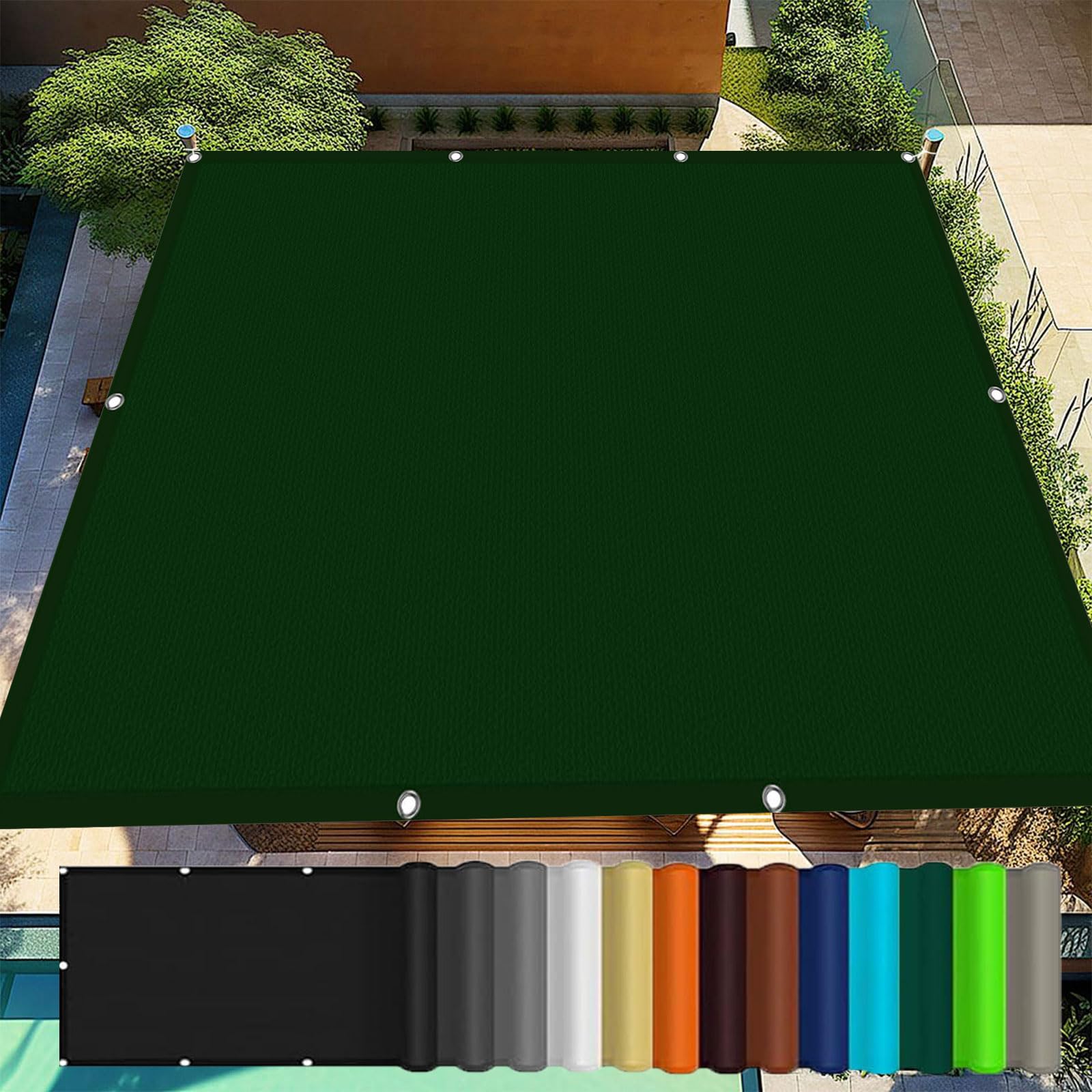 Voile d'ombrage rectangulaire anti chaleur et pluie pour profiter du jardin