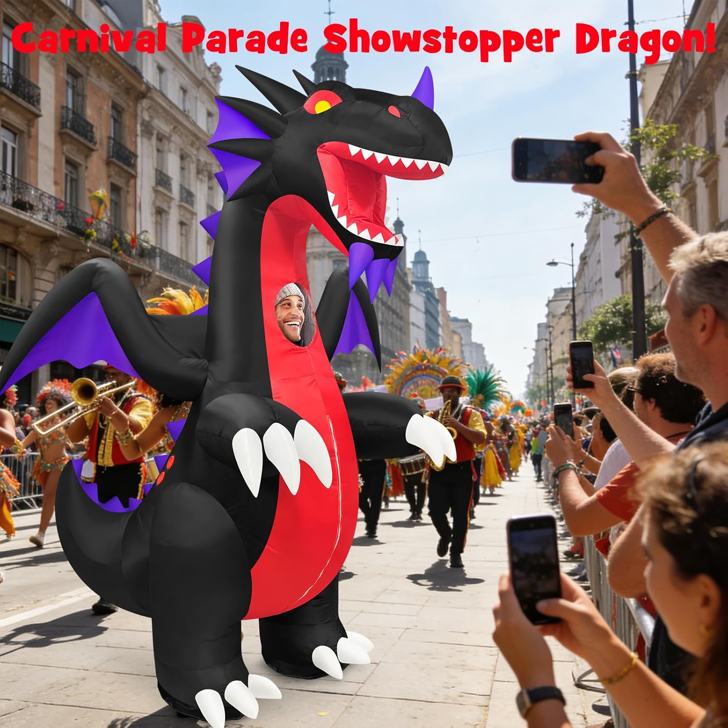 Danxilu Inflatable Costume Adult Full Body for Men Women Mardi Gras Blow Up Suit for Parades Carnival Party Cosplay Halloween - Image 2