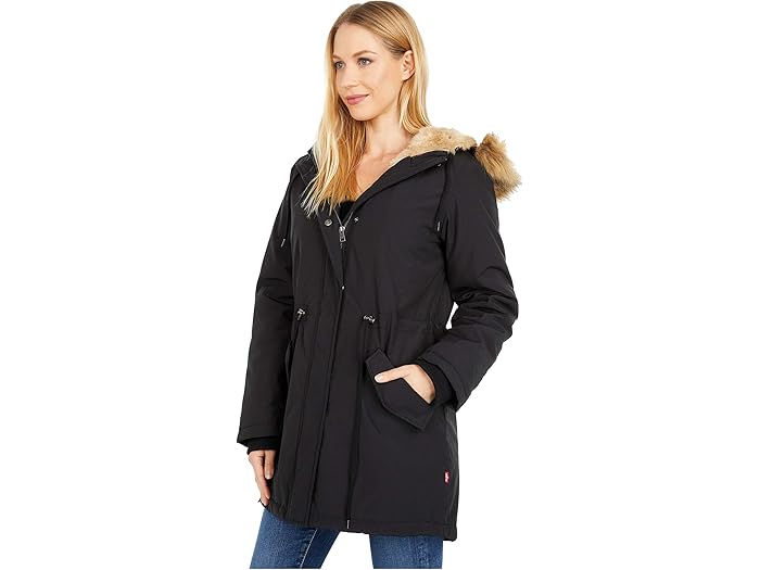 levi's arctic cloth hooded rain jacket