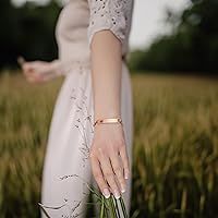 Vista 21 de mnmoom Pulseras de alerta médica para mujer, pulseras de identificación médica de corazón de acero inoxidable con grabado gratuito