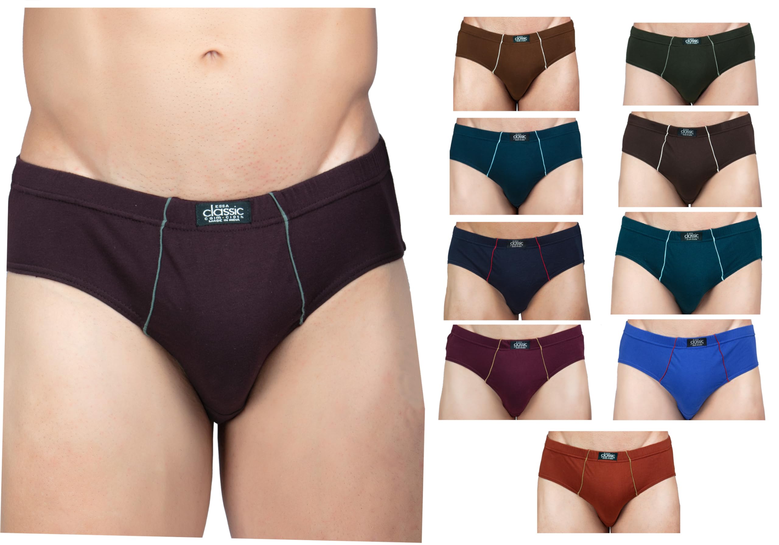 essa Men's Cotton Briefs Pack of 5 - Breathable and Comfortable | Fun Colors & Budget-Friendly | Classic & Cool Style | Value Pack | 10x The Comfort, 10x The Style-picture-21