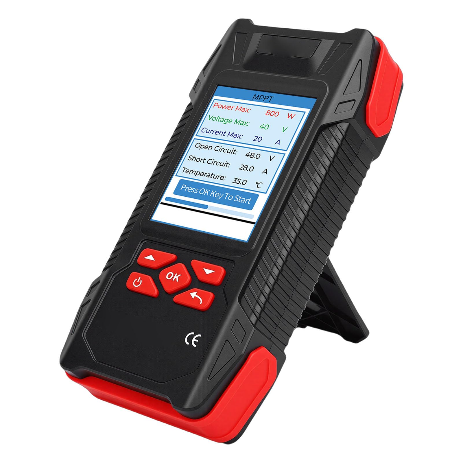 Kikumi Tester per Pannelli Solari, Display Curva MPPT 2000W 90V 40A Multimetro Fotovoltaico con Memorizzazione Dati Retroilluminati, per Test e Manutenzione Dell'efficienza del