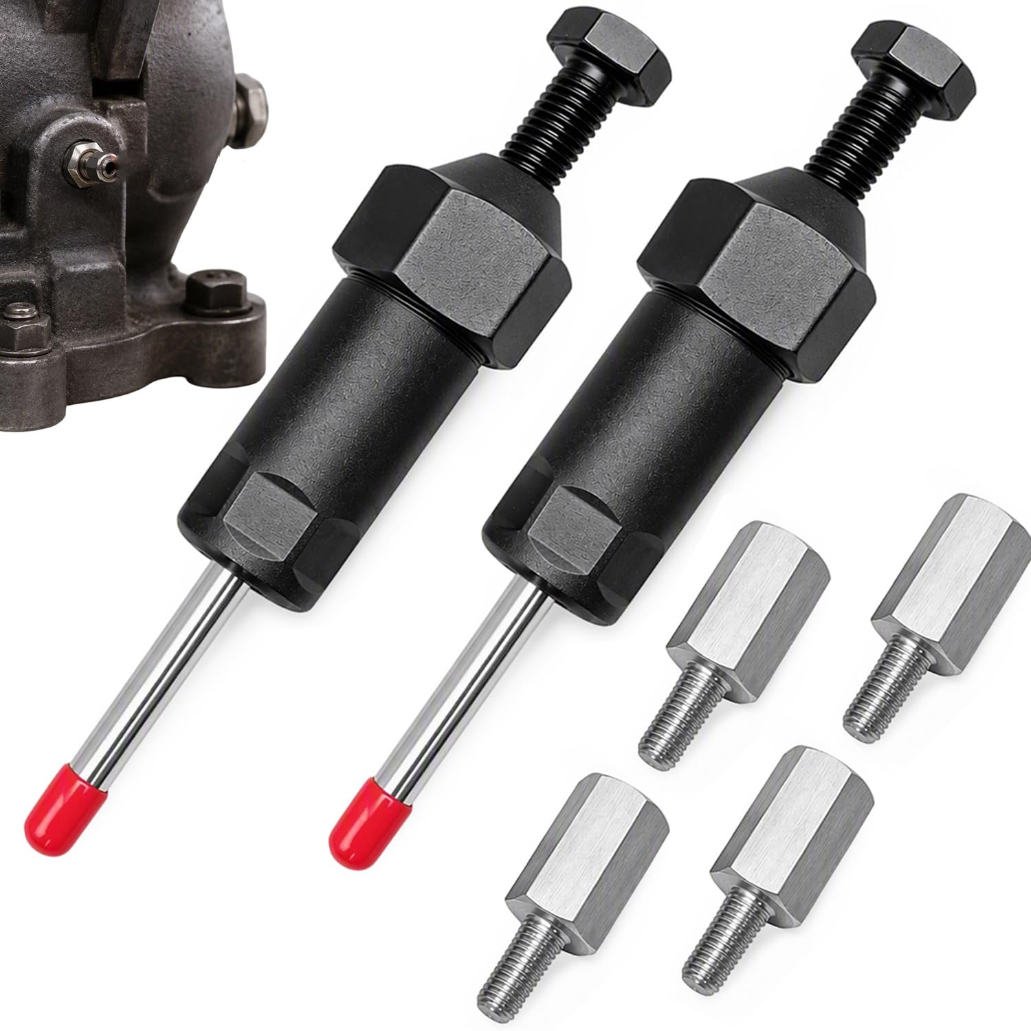 600PSI Heavy Duty Grease Fitting Cleaner Tool with M6, M8 &amp; M10 Adapters