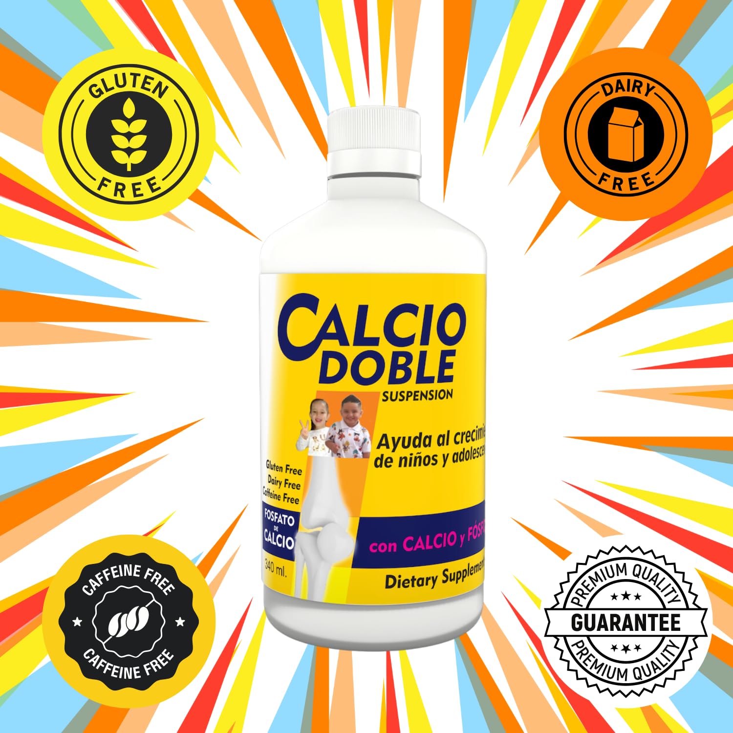 Calcio Doble con Calcio y Fósforo para Niños y Jóvenes, 11.5 fl oz — Amazon image 6