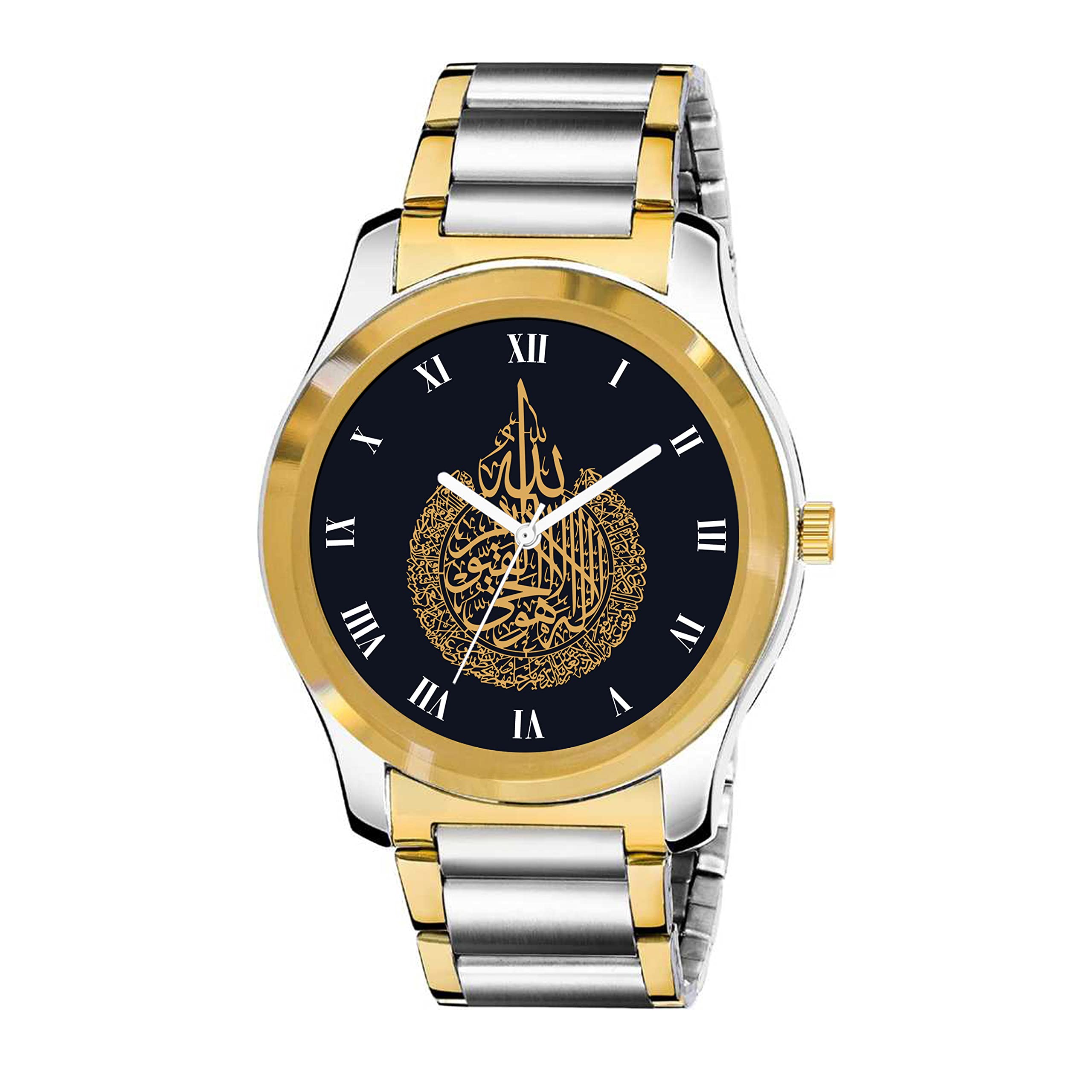 Red Robin Analogue Islamic Ayat-Ul-Kursi Design Round Roman Dial Latest Fashion Attractive Black Leather Strap Stylish Wrist Watch for Men and Boys, Pack of 1 - RMNGPMen (B0B5VQQD13) Amazon Price History, Amazon Price Tracker