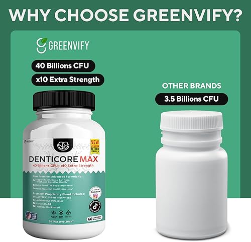 Miniatura 9 de Max for Gums and Teeth Health  40 mil millones de UFC Probióticos orales avanzados, soporte para el aliento fresco, 60 cápsulas (paquete de 2)