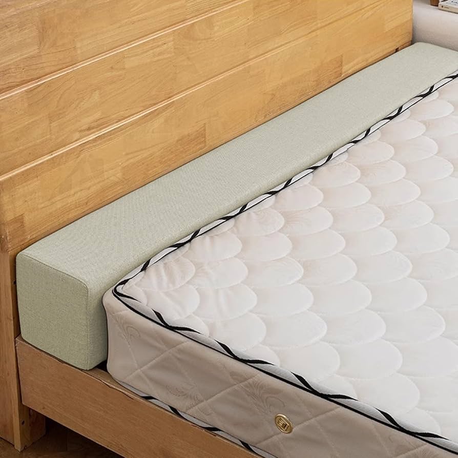 Bed Gap Filler Custom Size Bed Bridge Close Seam Filler Headboard Pillow Stopper Armrest Support Cushion With Removable Cover Sofa King/Queen Bed 220 X 10 X 8cm Beige