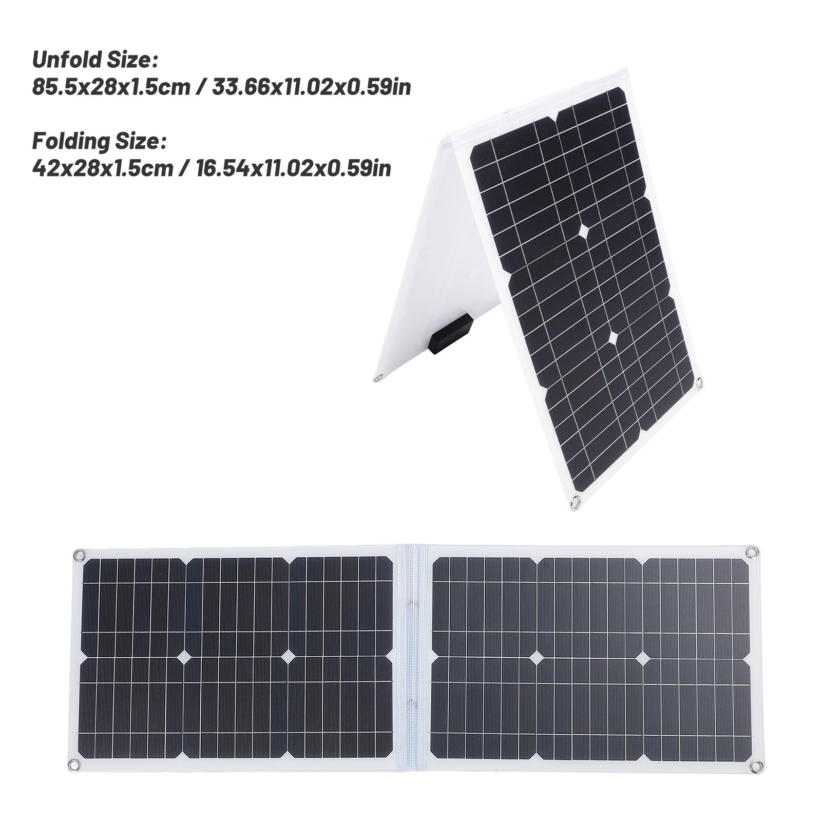 Caricabatterie Efficiente Pieghevole a Pannello Solare per Viaggi in Campeggio, Escursionismo - Silicio Monocristallino 40W 2xUSB 1xType C 1xDC per gli Appassionati di attività All'aperto
