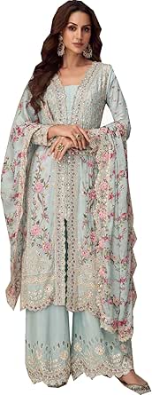 We Designer Indian Women's Ready To Wear Palazzo Dress Pakistani Stylish Salwar Kameez Suits (, Alpha, One Size, Regular, Regular, Choice 1) at Amazon Women's Clothing store