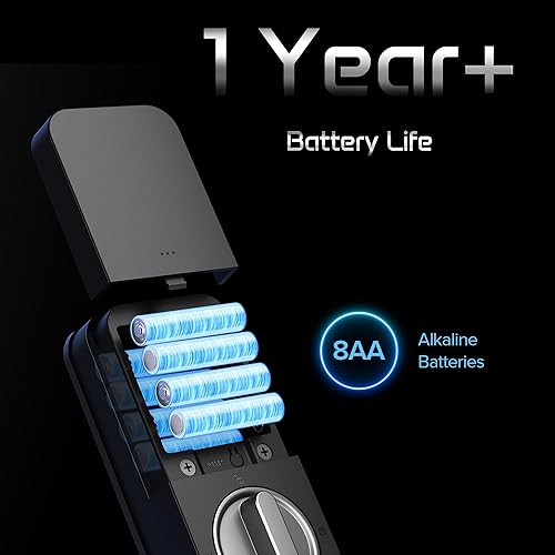 Miniatura 4 de X1 Apple Home - Llave para desbloquear, cerradura inteligente de puerta de entrada sin llave con huella digital, cerradura de cerrojo táctil con