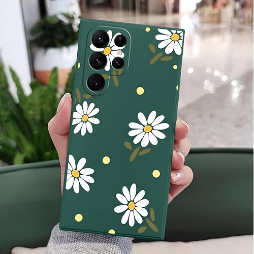 Miniatura 3 de LEECG Funda para Samsung Galaxy S22 Ultra, funda para teléfono S22 Ultra, diseño de flores de moda, silicona suave, protección contra caídas de