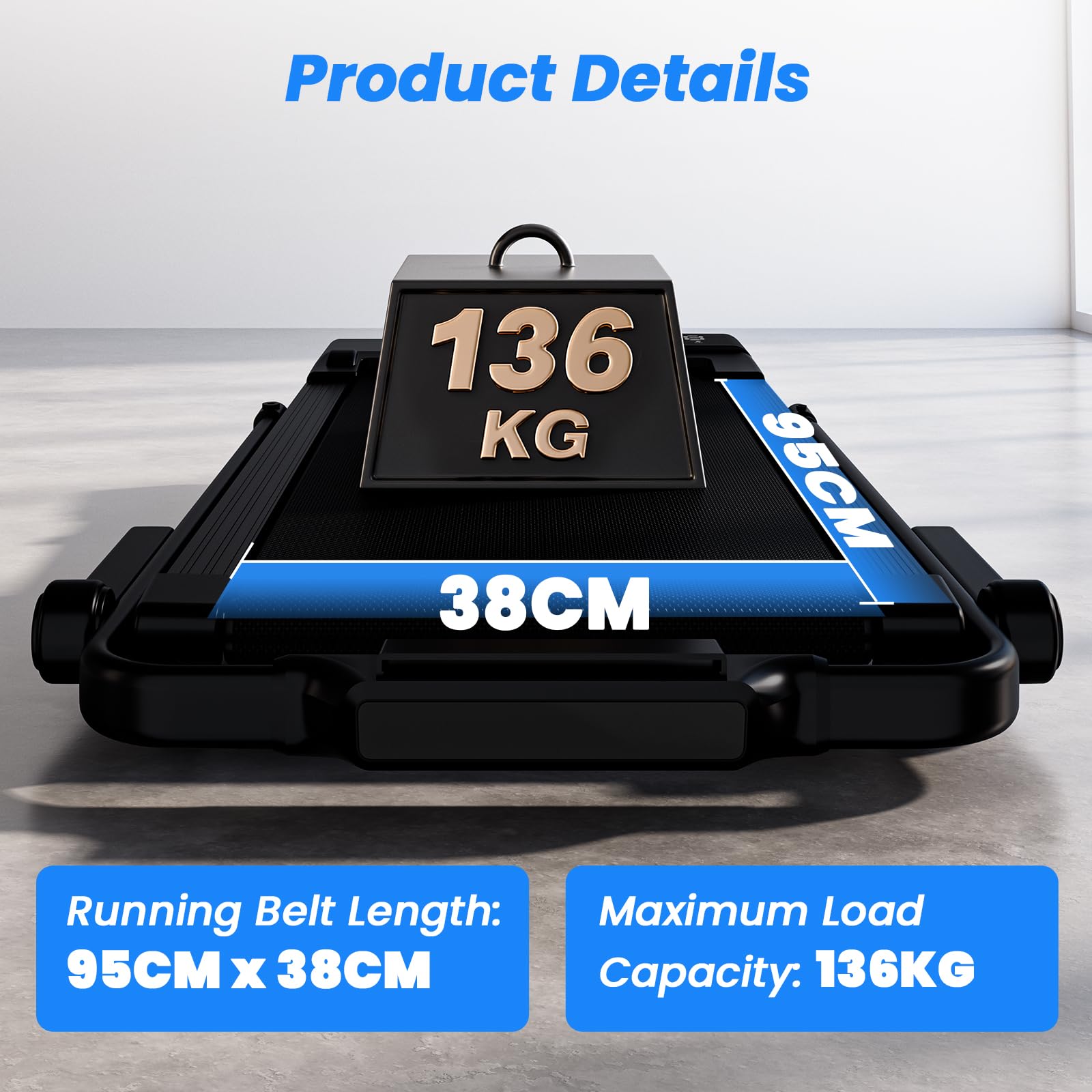 Superun Raceable Tapis Roulant per Indossabili High-tech, Walking Pad Pieghevole da 136KG con Controllo APP, Tapirulan per Casa con gare multi-corridori