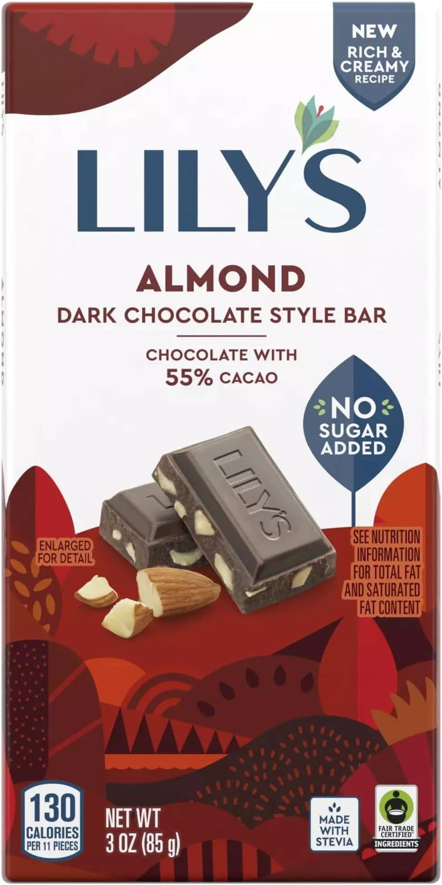 Dark Chocolate Bar Cocoa Almond 3 Oz. 134881