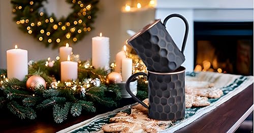 Miniatura 2 de STAGLIFE Tazas de cobre puro Moscow Mule de 16 onzas, tazas de cobre auténtico para beber mulas de Moscú, taza de cobre sólido hecha a mano segura