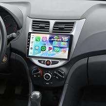 Car Stereo for Hyundai Verna Accent Solaris 2010-2016 CarPlay Android Auto | 9 Inch HD Touchscreen with 2+64G storage, Accent Radio with 5Ghz WiFi GPS Bluetooth FM/RDS EQ SWC 26UI Backup Camera MIC