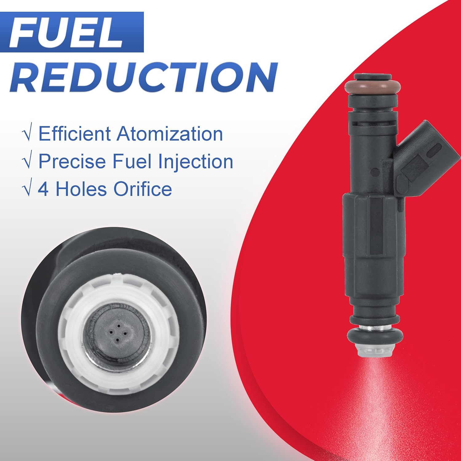 Fuel Injector Set of 6 FJ460 Compatible for 1999-2003 Ford F150 / 2004 F150 Heritage Compatible for 2002 2003 E150 / 1999-2002 E150 Econoline / E250 Econoline V6 4.2L Replaces YR3E-A4A