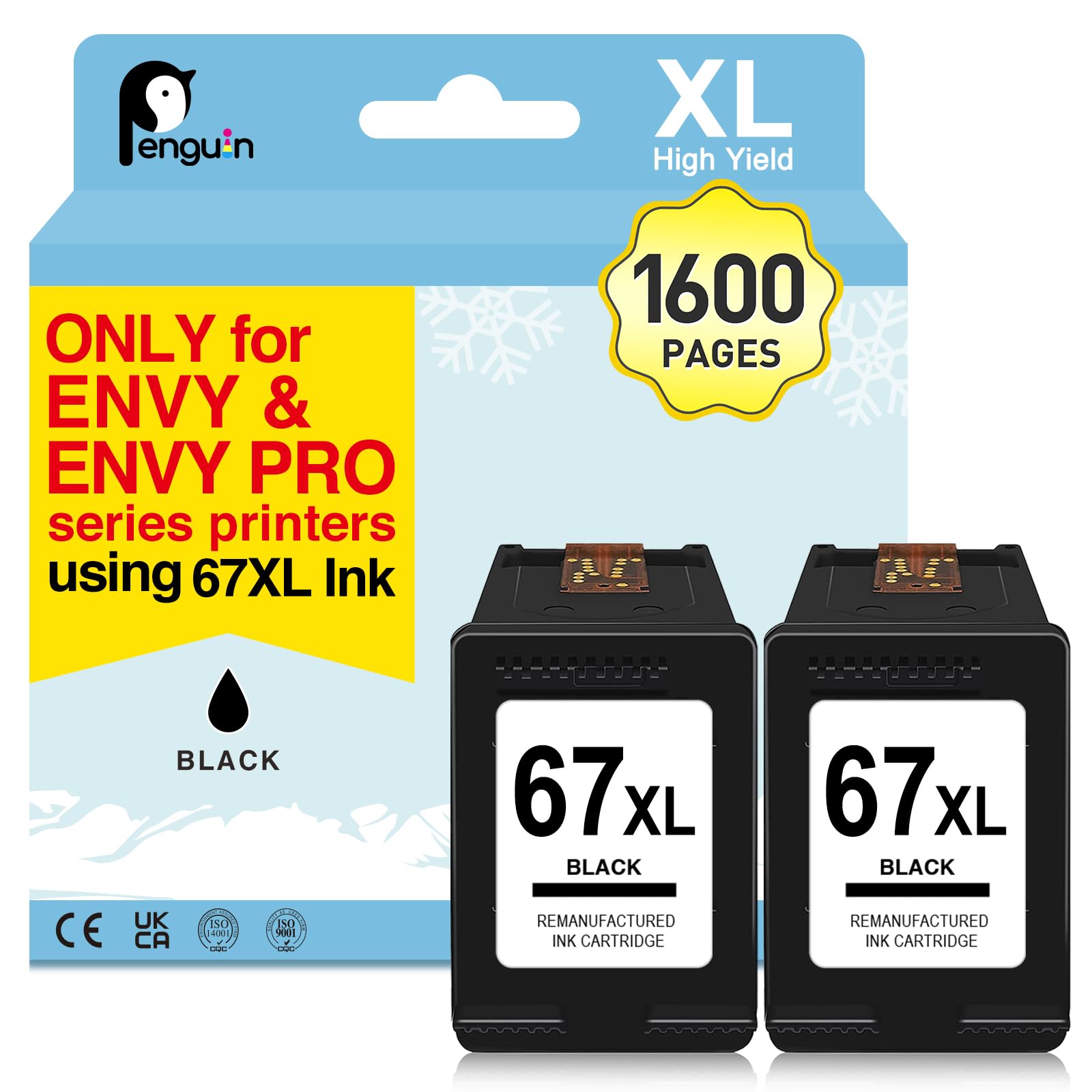 Amazon.com: 67XL Ink Remanufactured for HP 67 Black Envy 6400e Ink