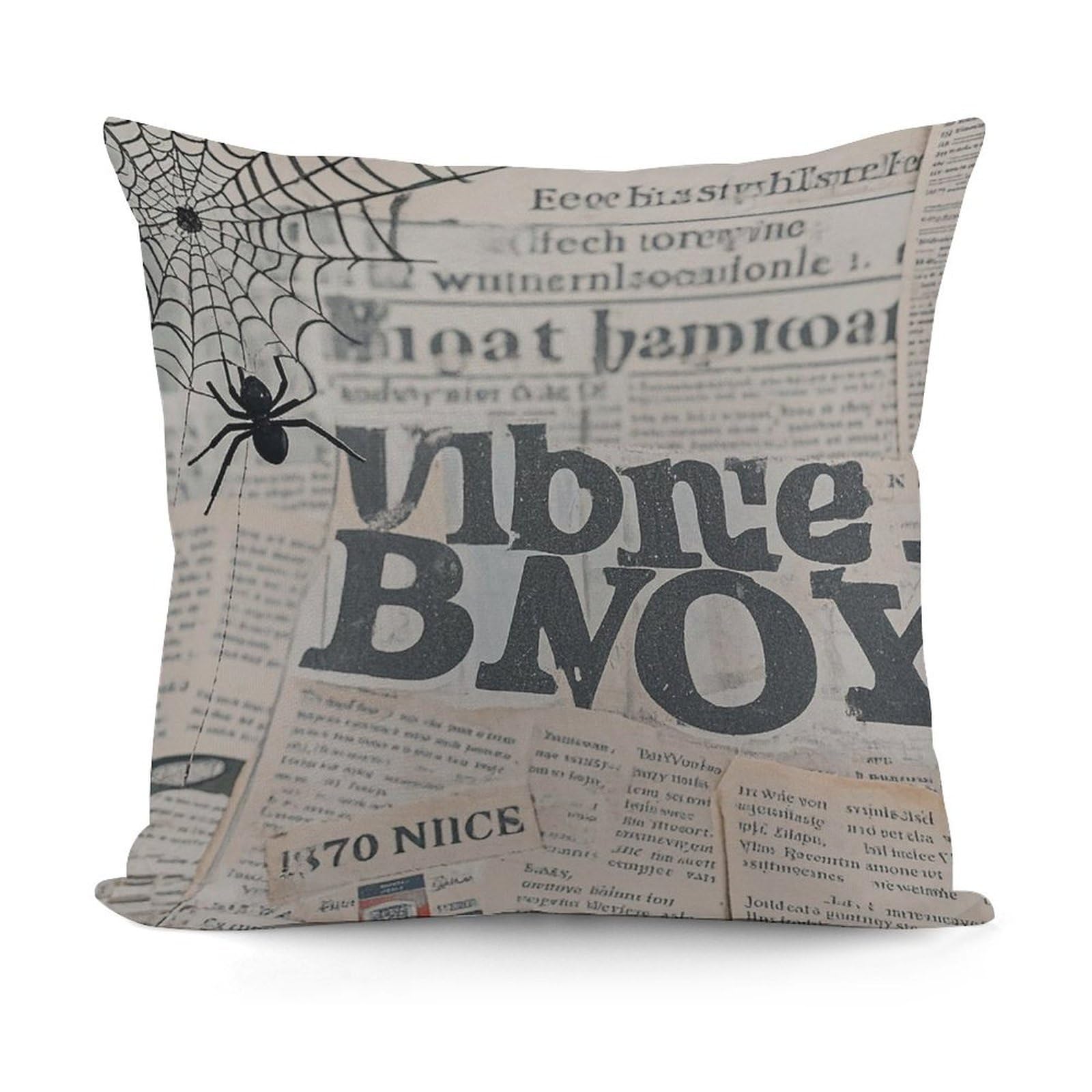 VstaDank Black Spider Web Throw Pillow Cover Soft Square Cushion Cover Art Artwork Pillow Covers Mordern Couch Pillow Covers Decorative Cushion Case for Chair Couch Bedroom Living Room