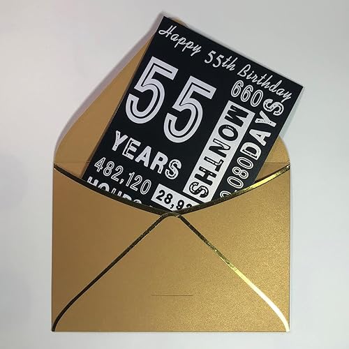 Miniatura 4 de Sutjxc Tarjeta de cumpleaños 55, bonitas decoraciones de cumpleaños 55, regalos de cumpleaños 55 para mujeres, regalos de cumpleaños 55 para