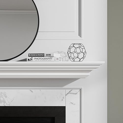 Miniatura 8 de Pearl Mantels ARYB48618 Clean and Sophisticated Painted MDF Mantel Shelf, 48", Crisp White Blanco Crisp