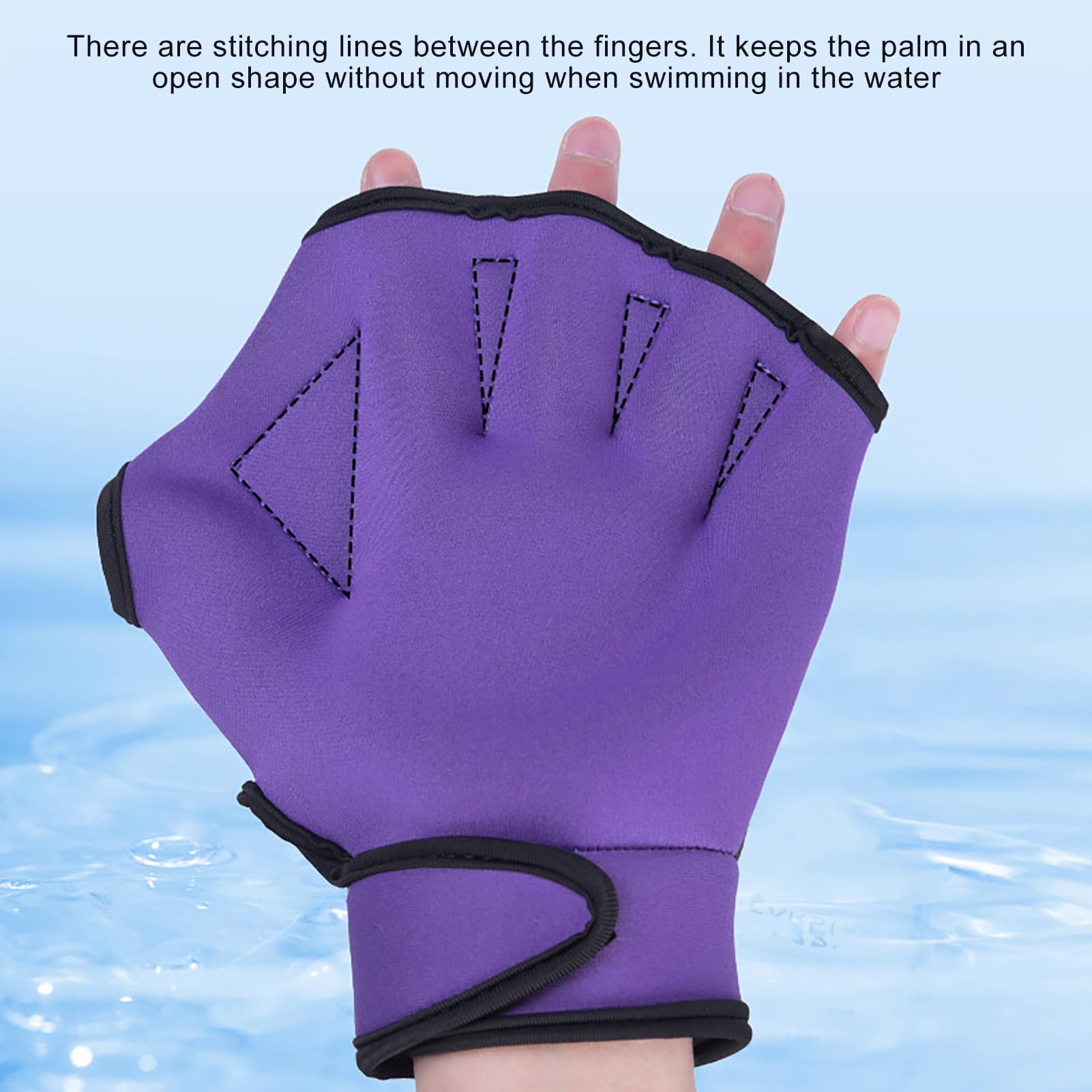 Guanti da nuoto – Guanti da allenamento acquatici palmati | Pinne in gomma per esercizi in piscina, fitness in acqua, snorkeling e immersioni, attrezzatura per allenamento della forza di nuoto per
