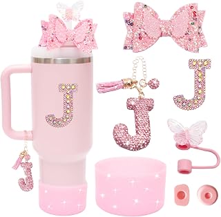 Bling Accessories for Stanley Cup with Handle 40OZ/30OZ-Letter J