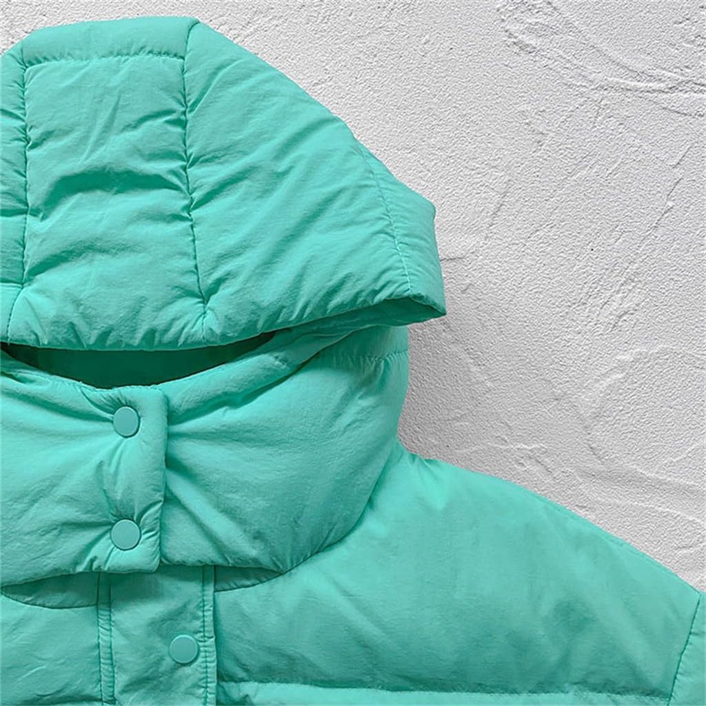 Loose Hooded Drawstringable Waist Cinching Long Standing Collar Fit Warm Down Coat Jacket